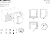 Dunavox Built In Wine Cooler DAUF-39-121DB - Black