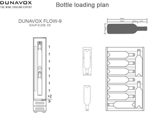 Dunavox Built In Wine Cooler DAUF-9-22SS - Stainless Steel