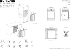 Dunavox Built In Wine Cooler DAVG-32-80DOP-TO - Technical Door